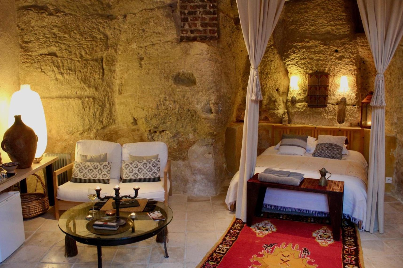 Bed and Breakfast Troglodyte Loft Thoré-la-Rochette Exteriér fotografie